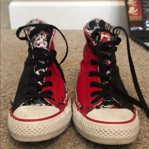 Black and Red Custom Converse